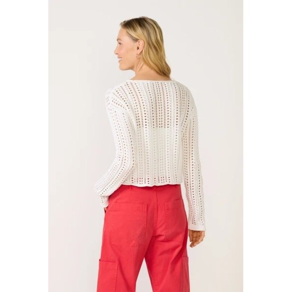 Z Supply Upland Crochet Sweater White XL New With Tags